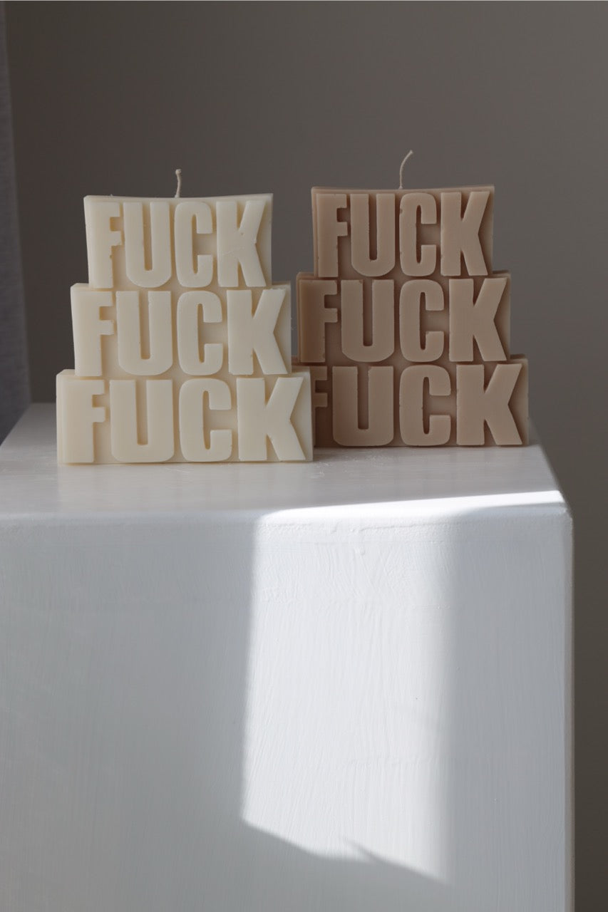 Kerze 'f*ck'