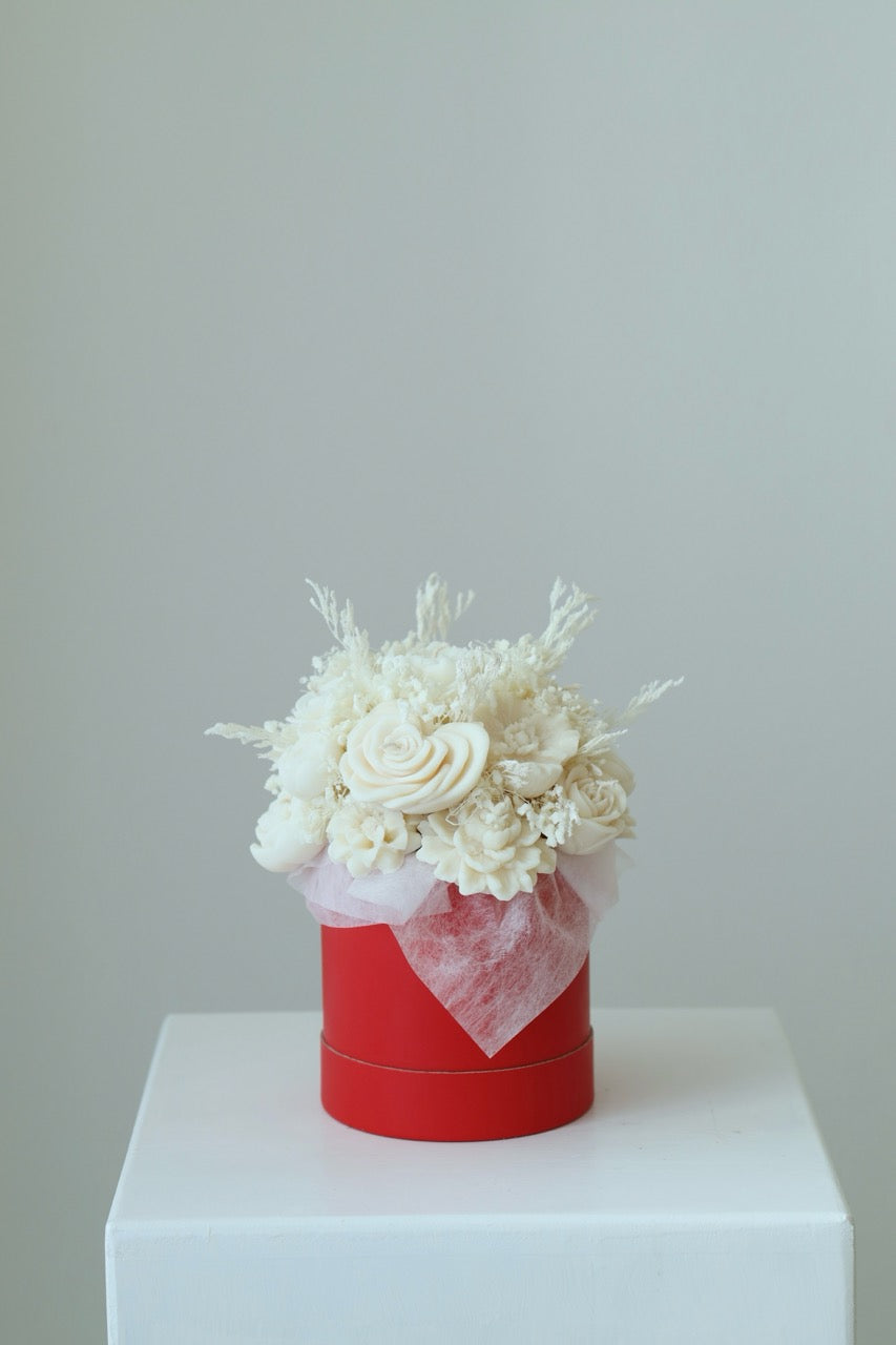 Kerzenstrauß "Amore" handgegossen aus Rapswachs