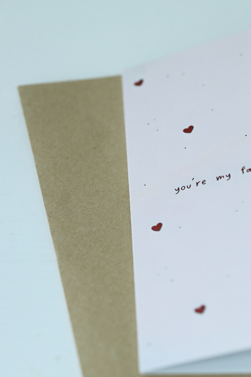 Postkarte "favorite person" mit Umschlag