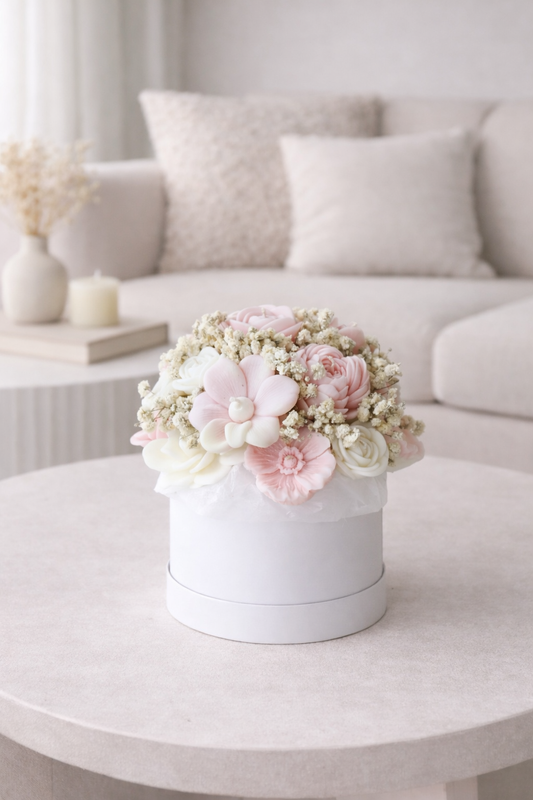 Kerzenstrauß "Aurora" handgegossen aus Rapswachs