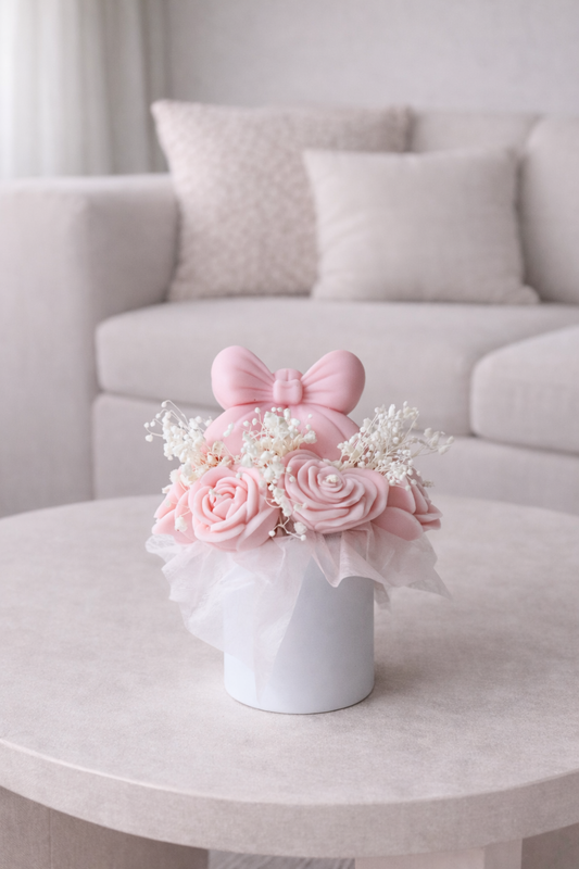 Kerzenstrauß "Bow" handgegossen aus Rapswachs