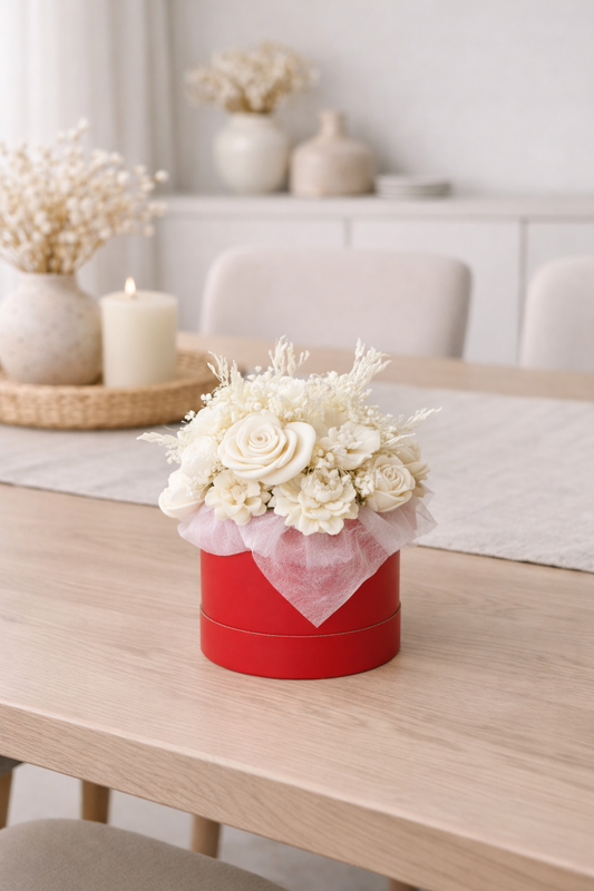 Kerzenstrauß "Amore" handgegossen aus Rapswachs