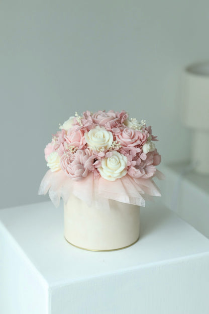 Kerzenstrauß "Ballerina Bloom" - handgegossen aus Rapswachs