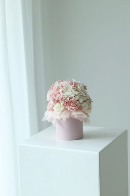 Kerzenstrauß "Princess Bloom" - handgegossen aus Rapswachs