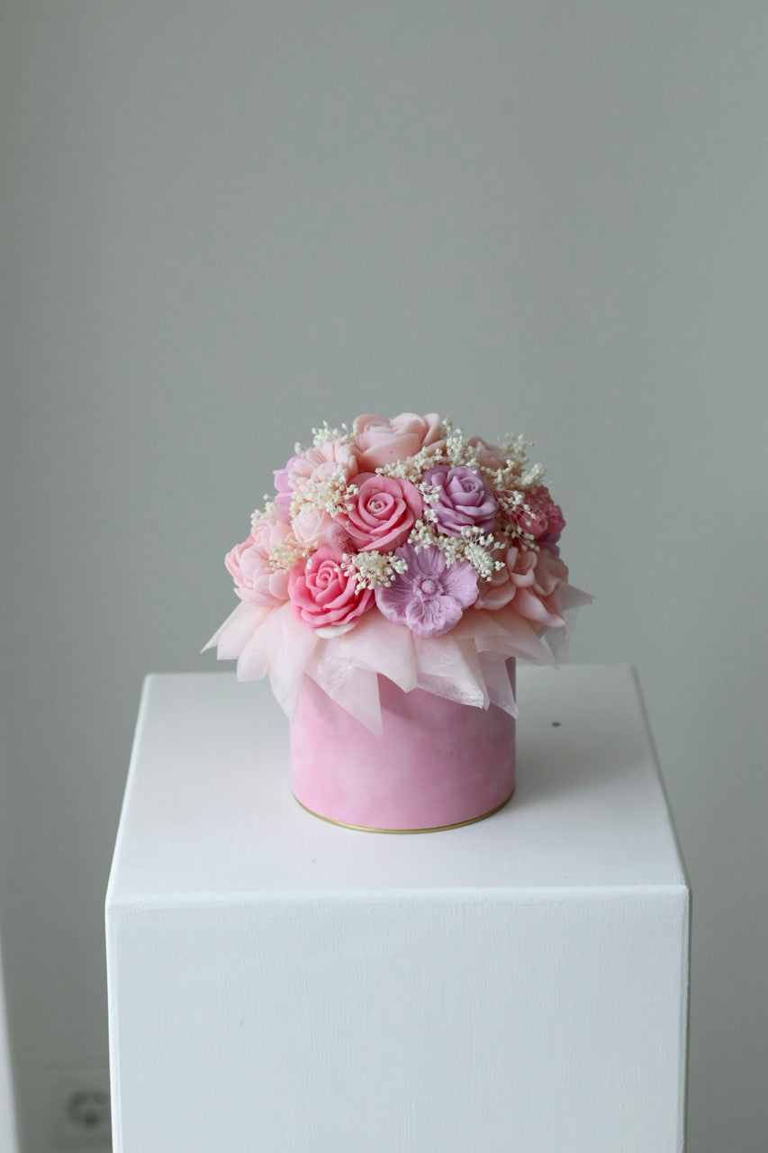 Kerzenstrauß "Rosalie Bloom" - handgegossen aus Rapswachs