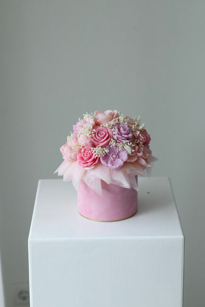 Kerzenstrauß "Rosalie Bloom" - handgegossen aus Rapswachs