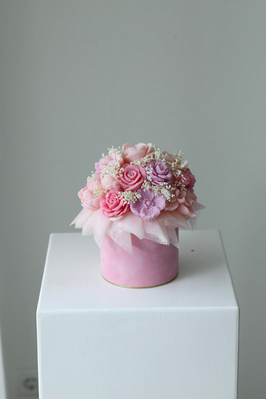 Kerzenstrauß "Rosalie Bloom" - handgegossen aus Rapswachs