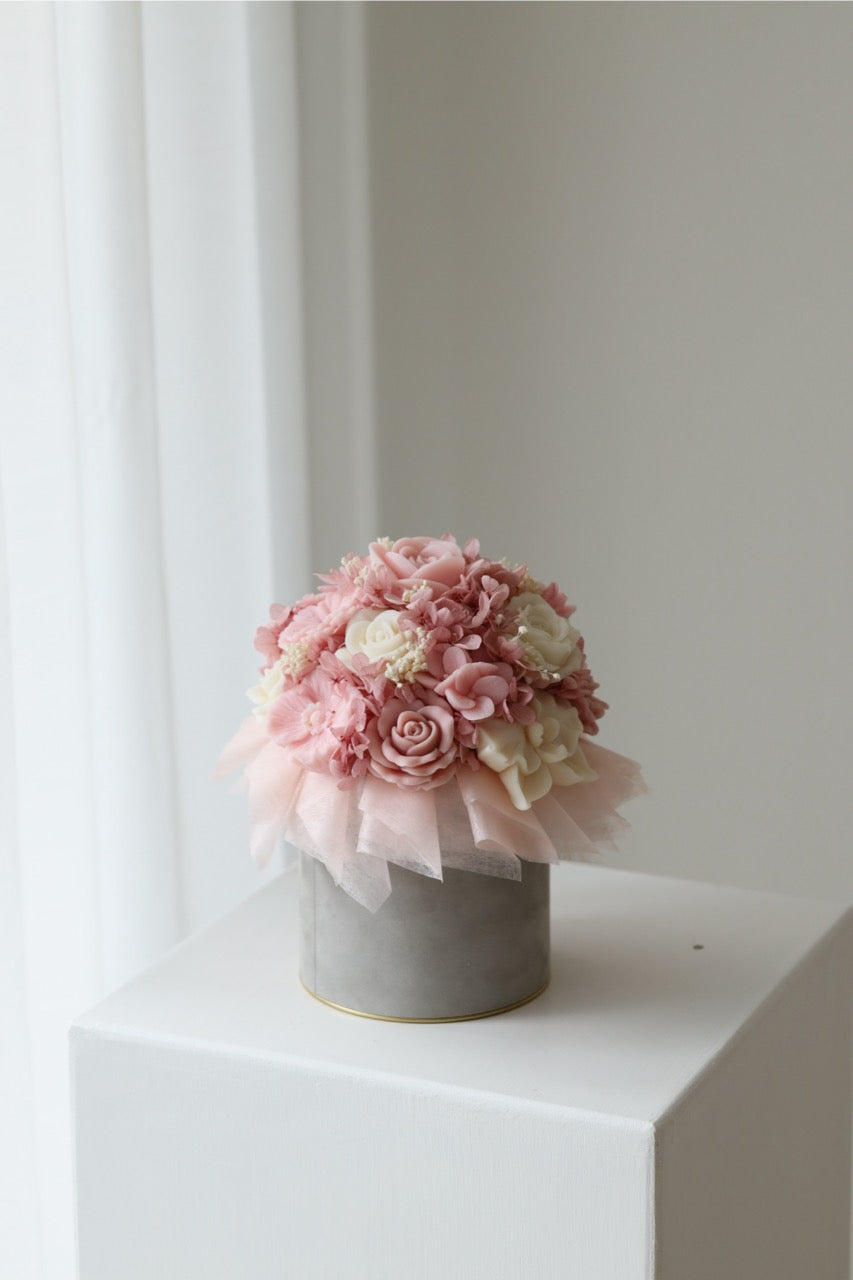 Kerzenstrauß "Ballerina Bloom 2" - handgegossen aus Rapswachs