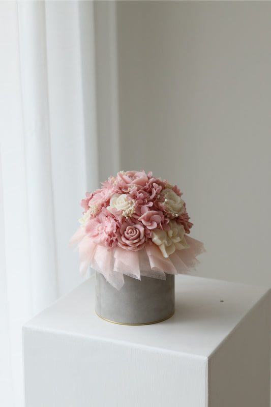 Kerzenstrauß "Ballerina Bloom 2" - handgegossen aus Rapswachs