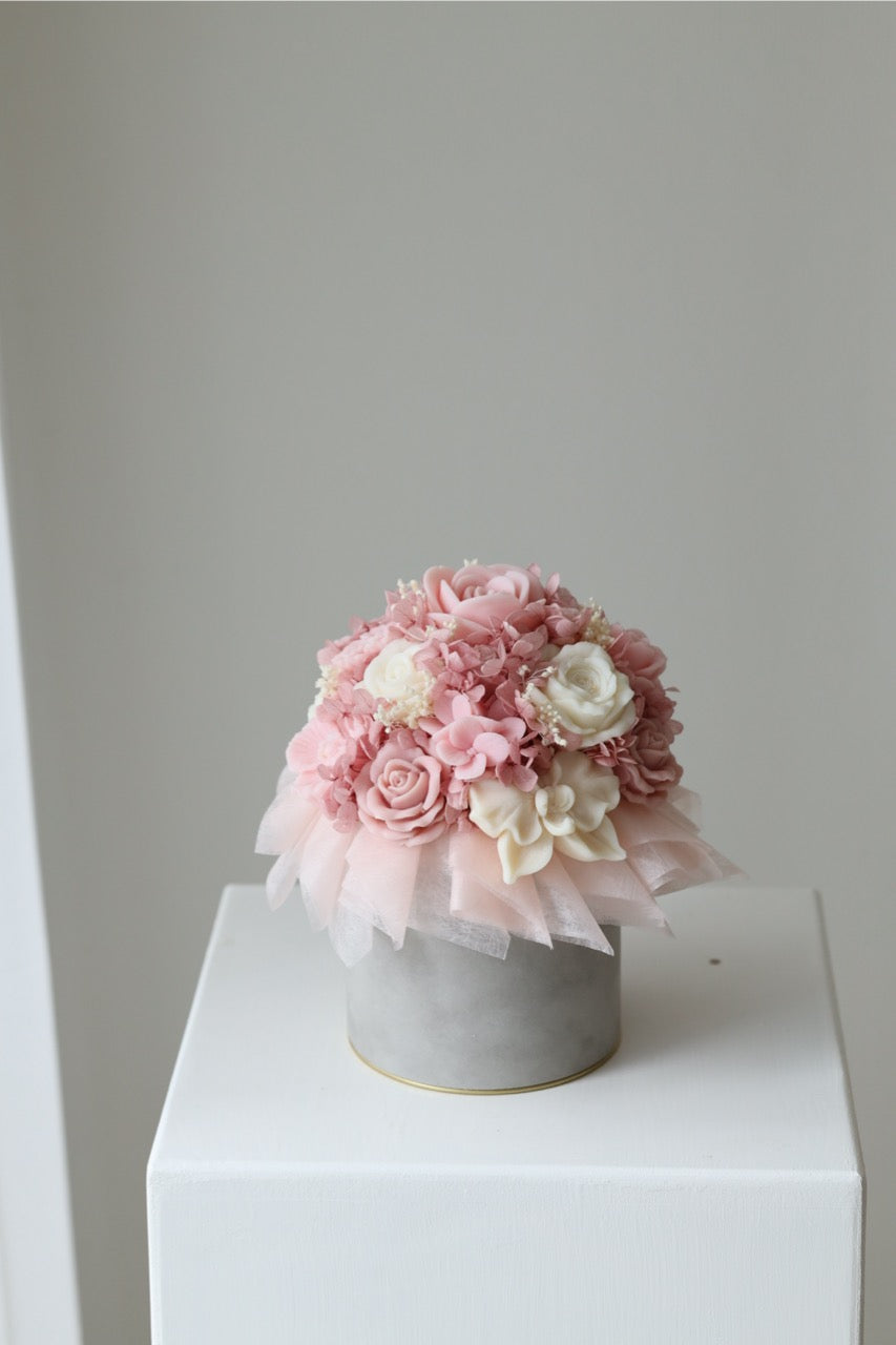 Kerzenstrauß "Ballerina Bloom 2" - handgegossen aus Rapswachs