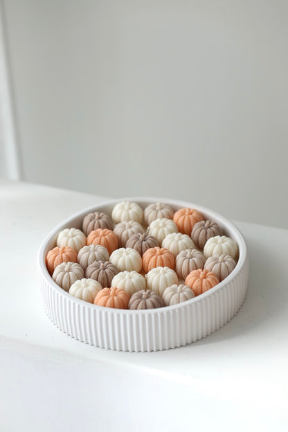 Duftschale "pumpkin spice" handgegossene Schale mit Duftwachs