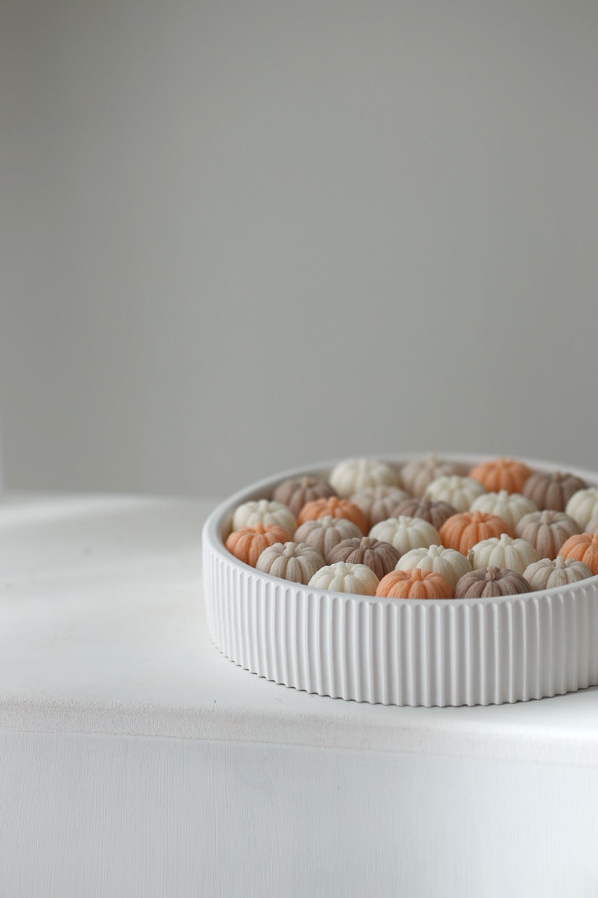 Duftschale "pumpkin spice" handgegossene Schale mit Duftwachs