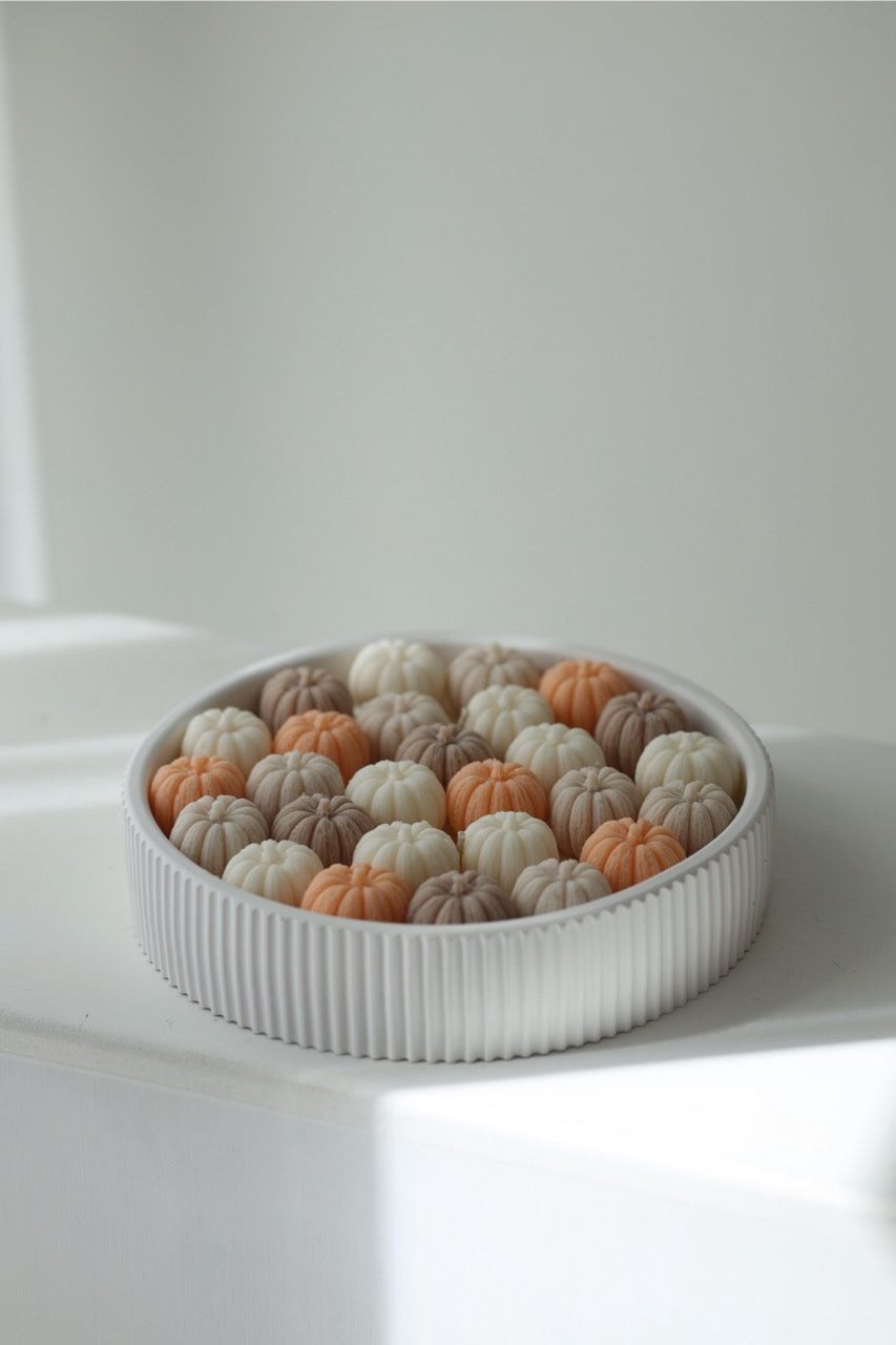 Duftschale "pumpkin spice" handgegossene Schale mit Duftwachs