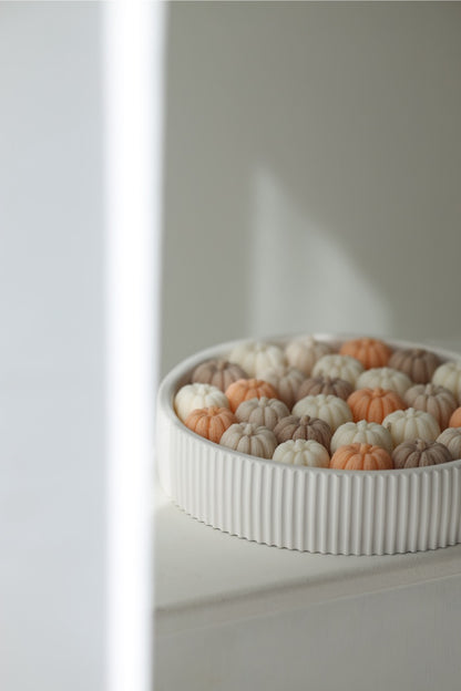 Duftschale "pumpkin spice" handgegossene Schale mit Duftwachs