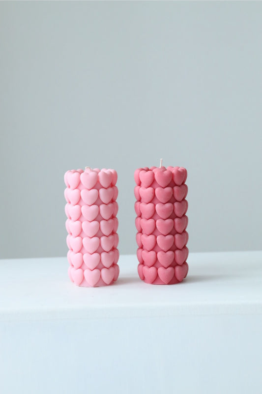 Kerze „Heart“ – handgegossen aus Rapswachs, liebevoll & minimalistisch