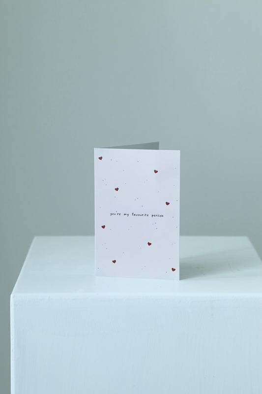 Postkarte "favorite person" mit Umschlag