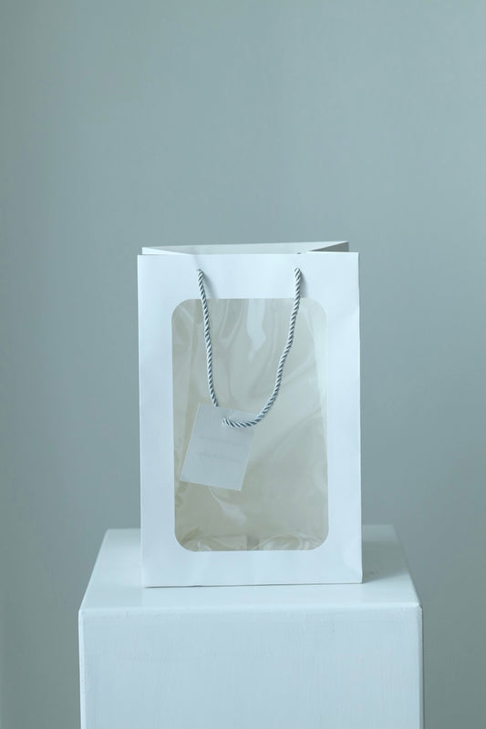 Geschenktüte mit Sichtfenster für Kerzensträuße