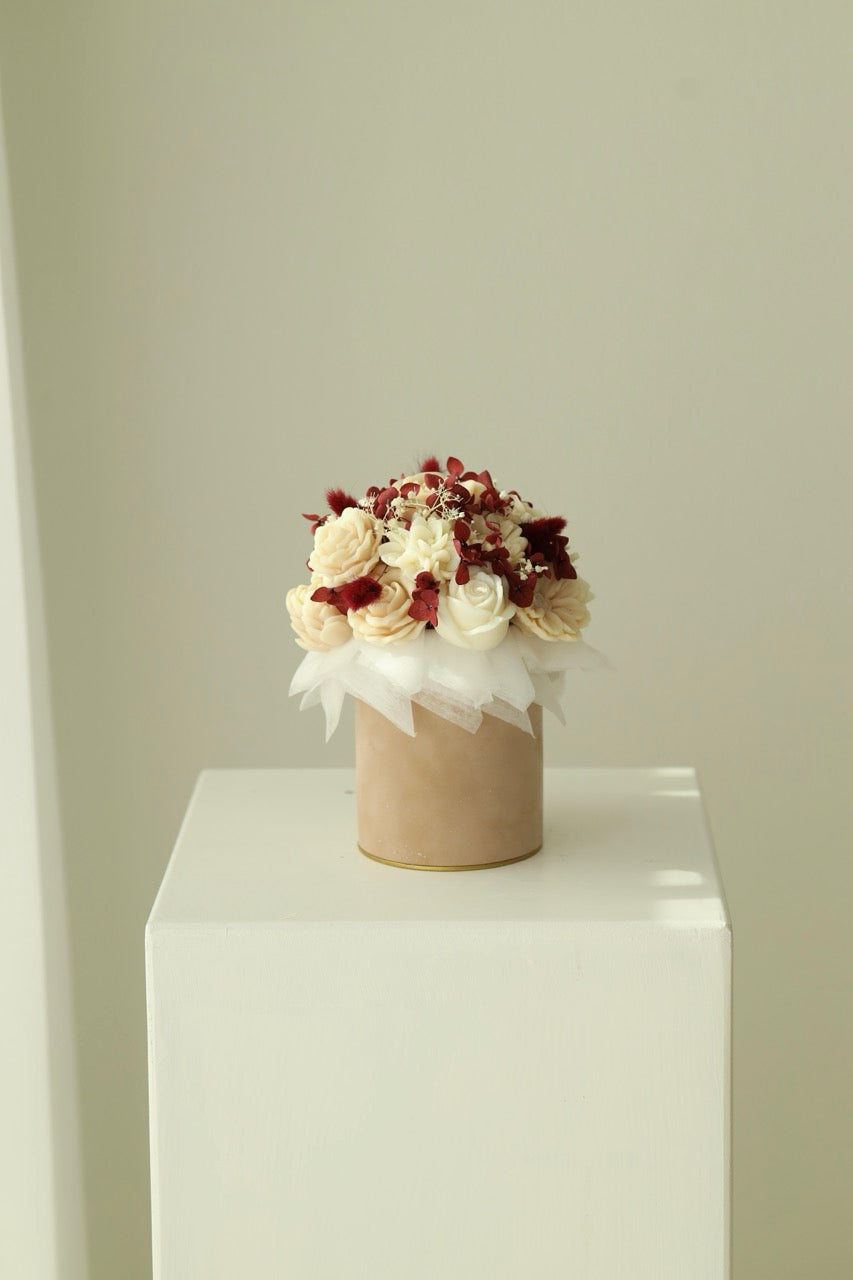 Kerzenstrauß "Romance Bloom" - handgegossen aus Rapswachs