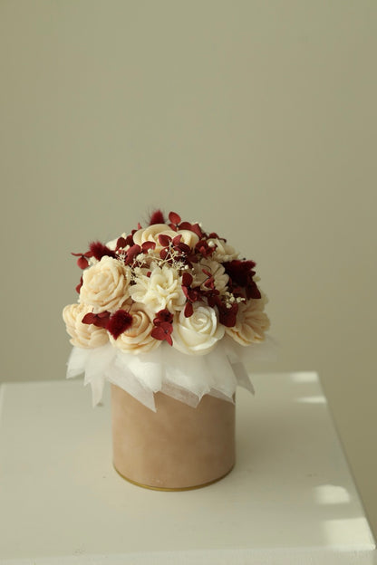 Kerzenstrauß "Romance Bloom" - handgegossen aus Rapswachs