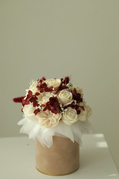 Kerzenstrauß "Romance Bloom" - handgegossen aus Rapswachs