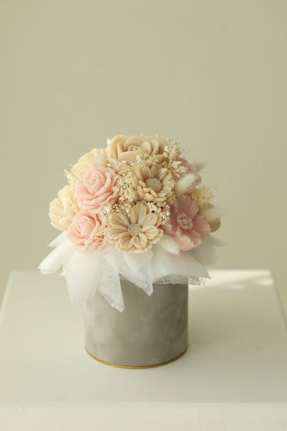 Kerzenstrauß "Grace Bloom" - handgegossen aus Rapswachs