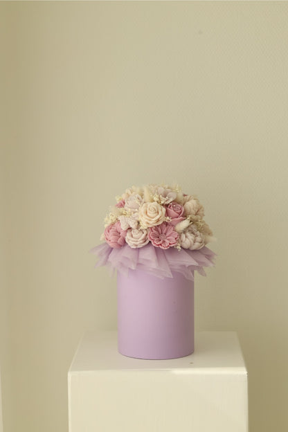 Kerzenstrauß "Violett Bloom" - handgegossen aus Rapswachs