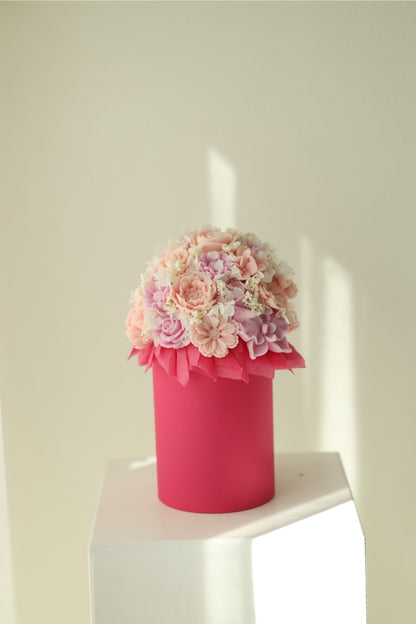 Kerzenstrauß "Fuchsia Bloom" - handgegossen aus Rapswachs