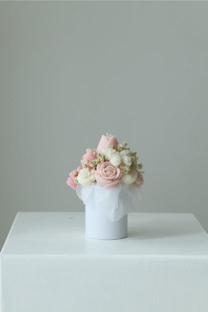 Kerzenstrauß "petite fleur" handgegossen aus Rapswachs